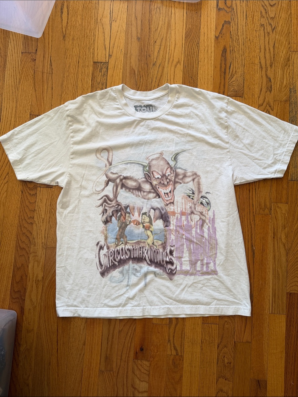 Travis Scott Circus Maximus Tour 2024 White T Shirt XL